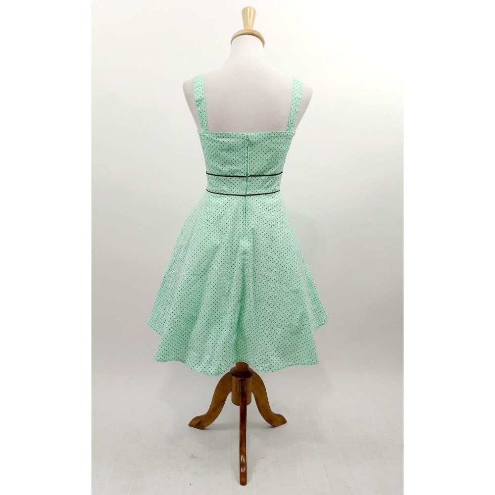 Hell Bunny Vanity Dotted Dress in Mint Green - Picture 5 of 8